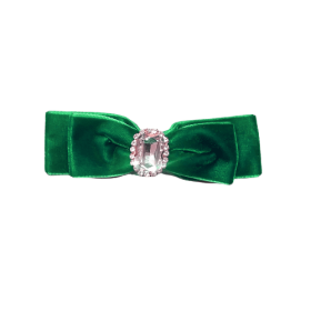 Luxurious Velvet Bow Hair Clip (Color: Green)